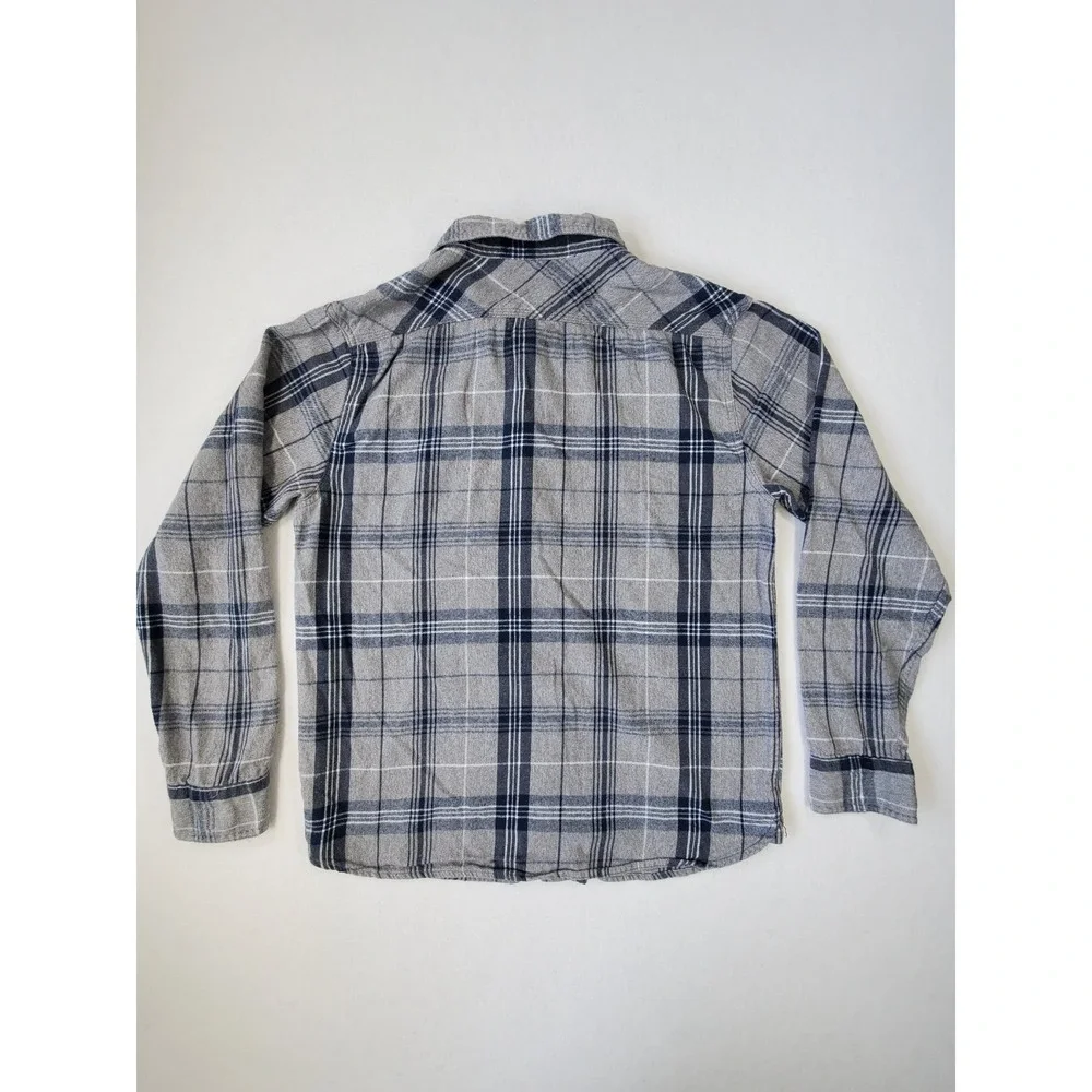 Levi's Gray Navy Plaid Flannel Shirt‎ Men's Large